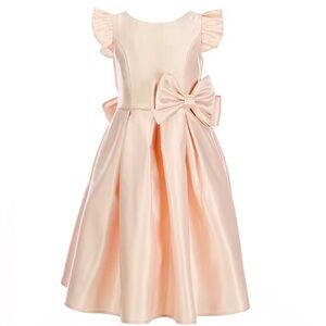 Sweet Kids Flutter Sleeve Bow Dress. Sz 7/8. Excellent Condition!